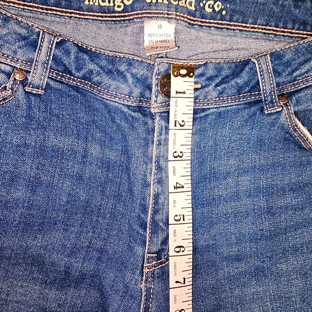 Indigo Thread Co. Womens Denim Jeans Size 14 Blue Stretch Cotton Blend - Picture 7 of 8
